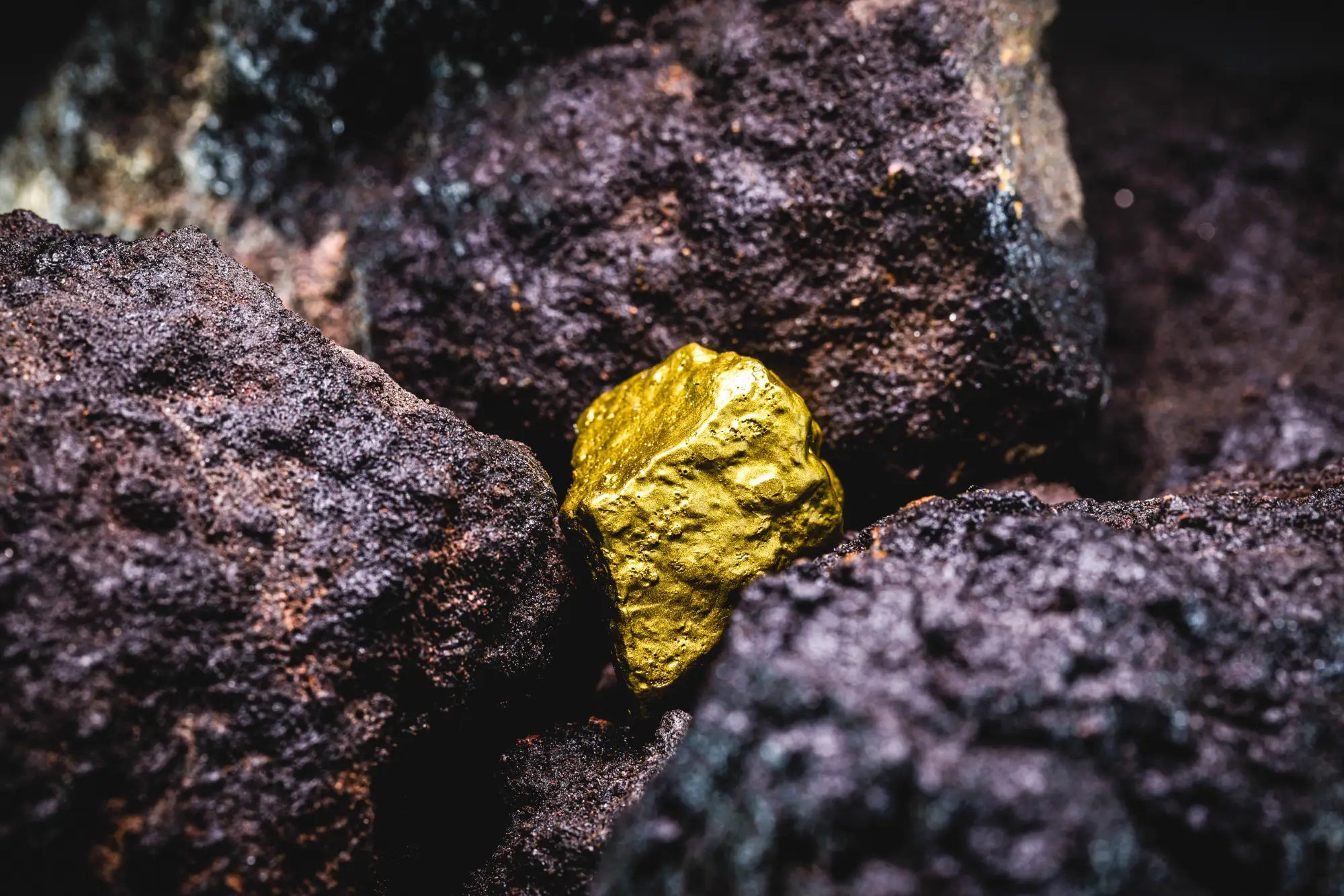 gold nugget mine concept precious stone excavation 1